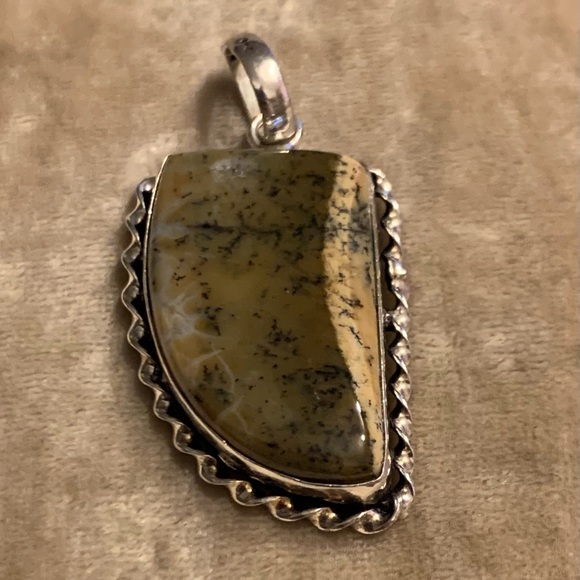 Sterling Silver Jasper Pendant and Necklace NEW - Picture 11 of 12